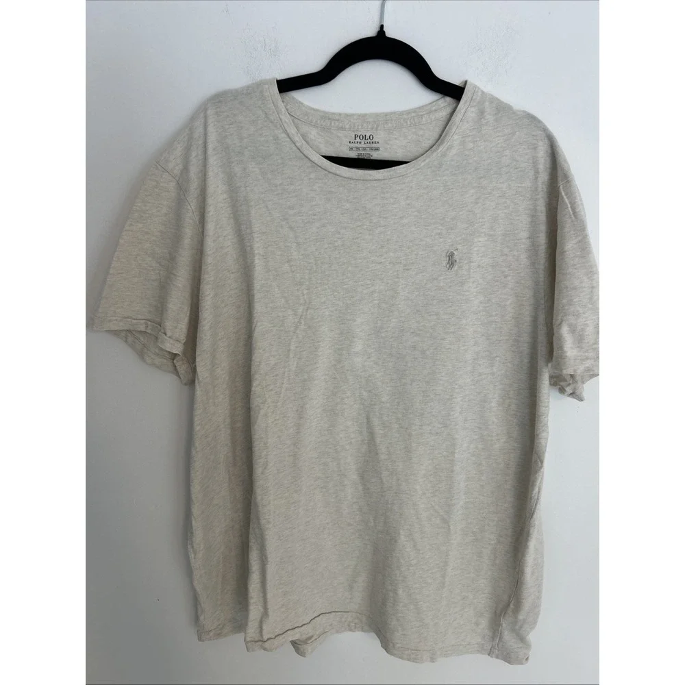 POLO RALPH LAUREN Short Sleeve Polo with‎ Embroidered Logo Men's XXL  Beige